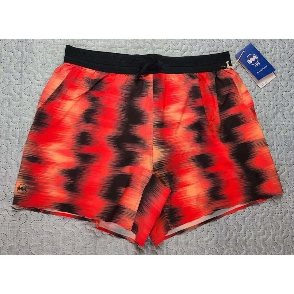 Janji AFO Middle Shorts Sunset Abstract Men’s 5” Running Shorts Size Medium